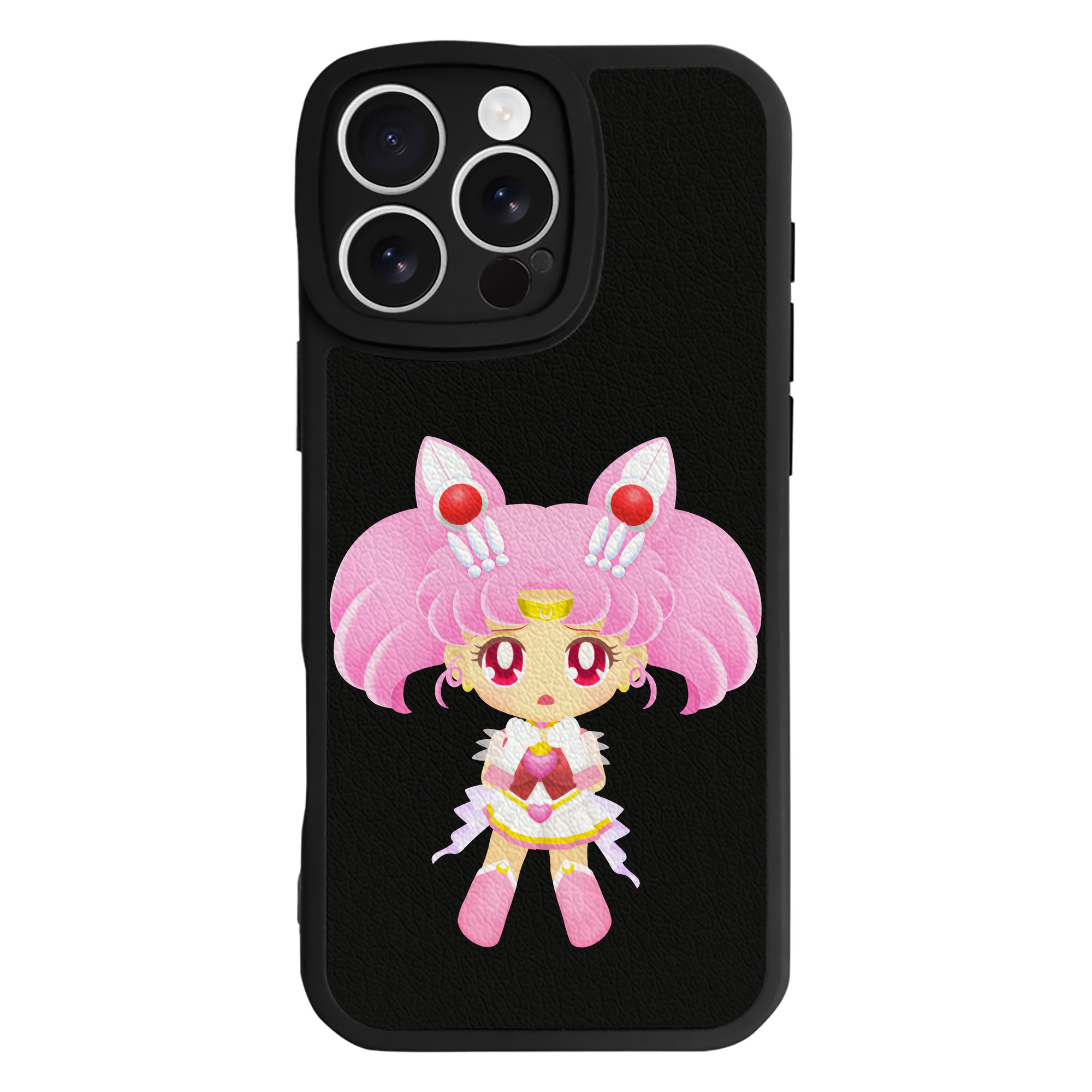 （画像用） 美少女戦士セーラームーン ちびうさ Sailor Moon Chibiusa Tsukino Usagi Small Lady Serenity 【iPhone 16シリーズ対応】シリコンスマホケース（レザー調） 材質：シリコン